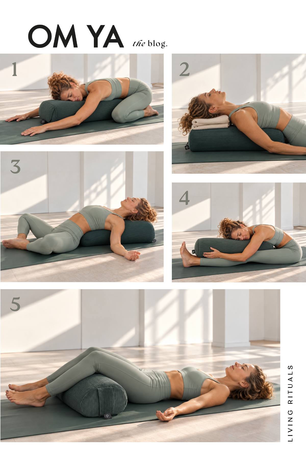 5 Restorative Yoga Poses mit Bolster