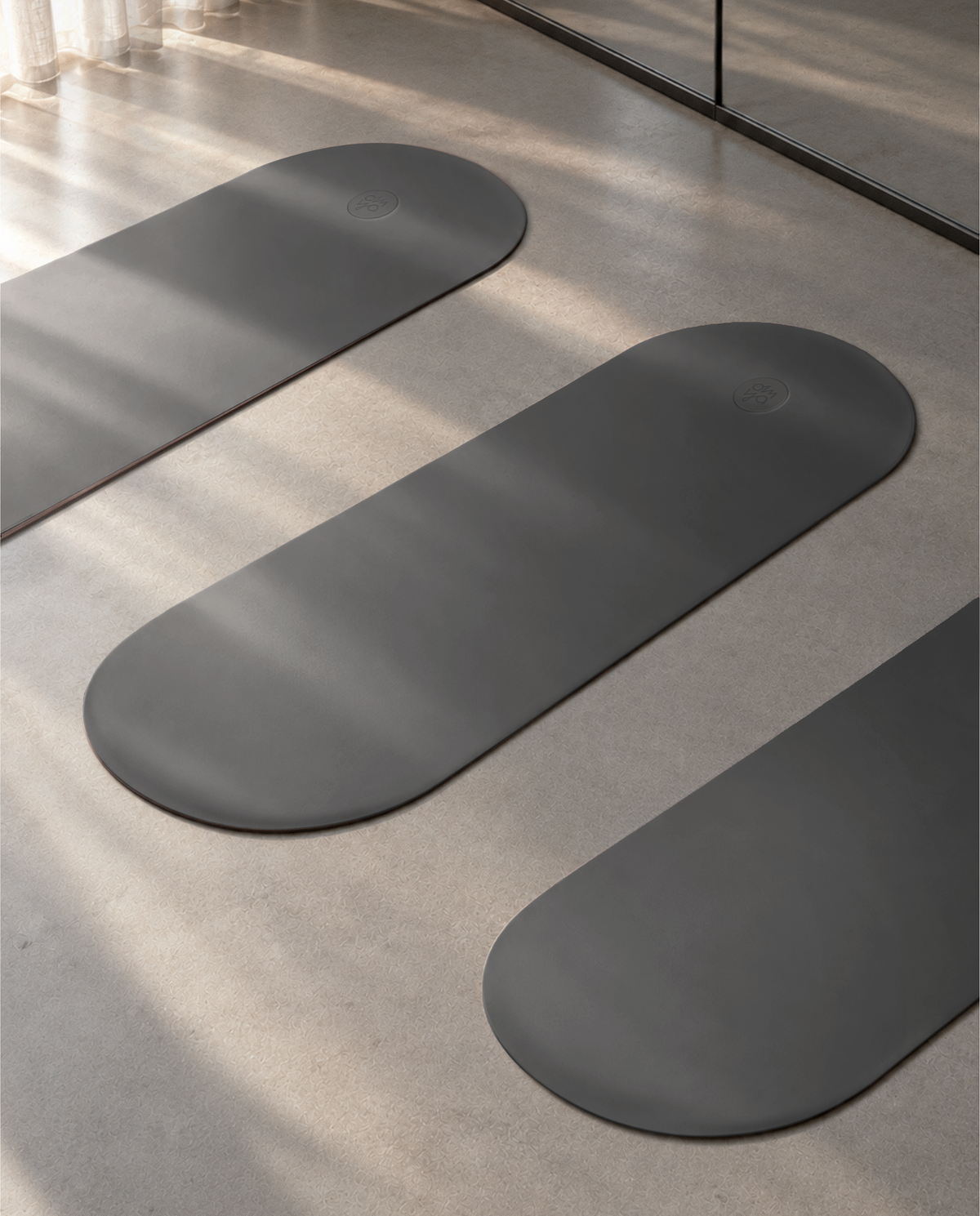 Oval Advanced Grip Yogamatte - Granit