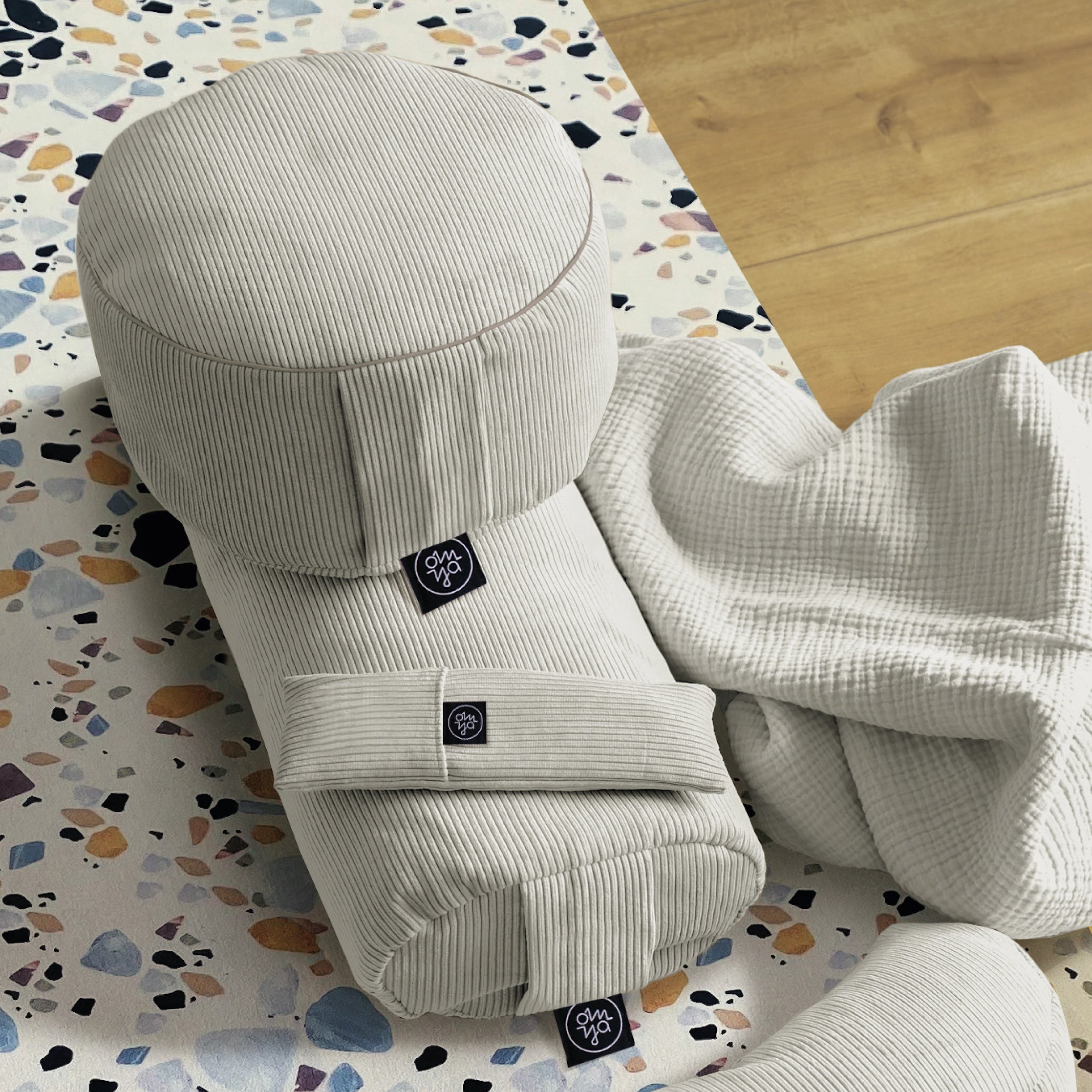 Coussin de yoga design - Pale Cord