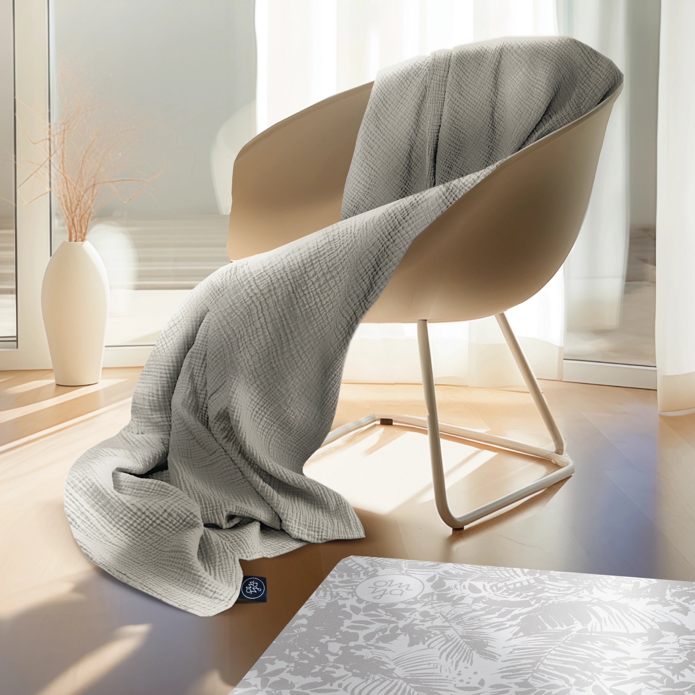 Shavasana Decke - Pale Musselin