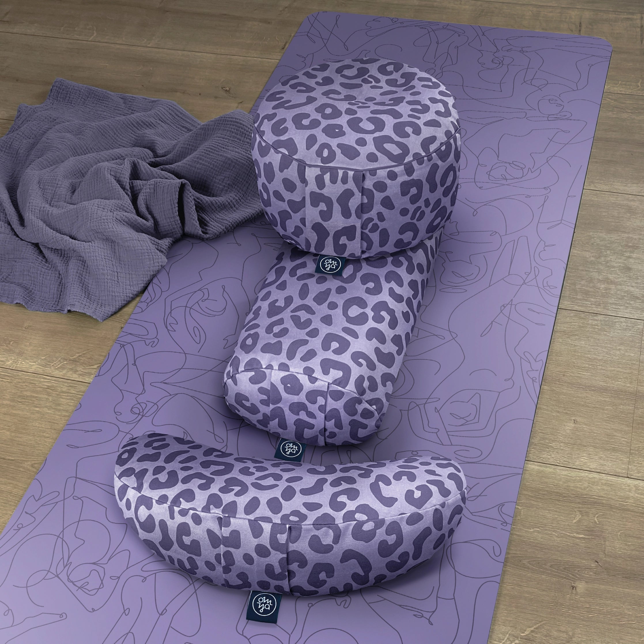 Design Yoga Crescent Pillow - Lavender Leo