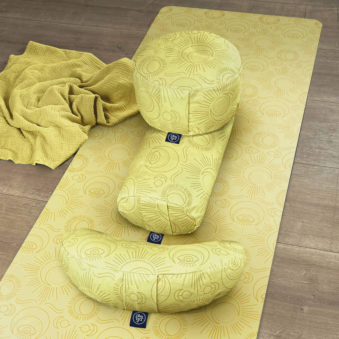 Design Yoga Bolster - Rising Sun & Moon