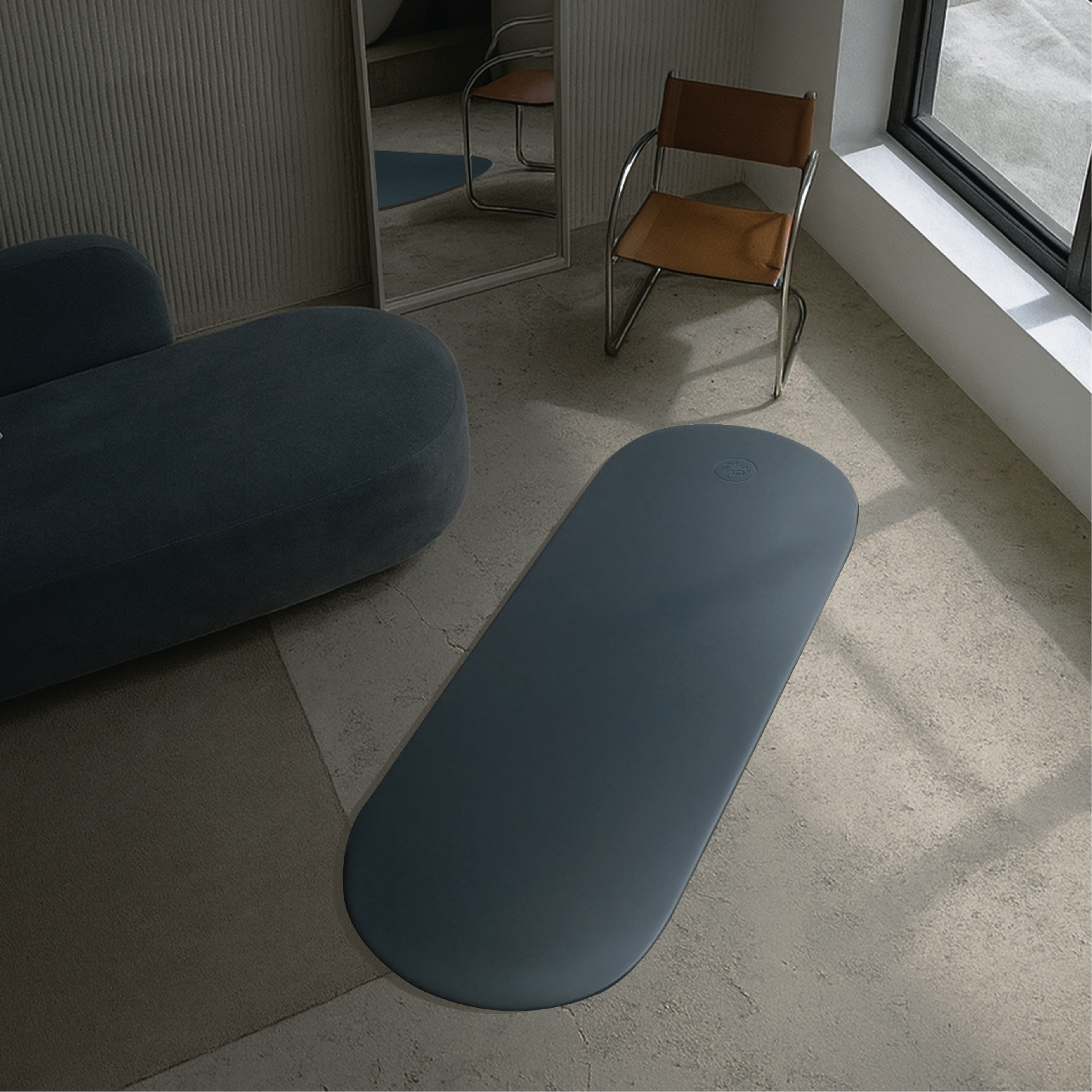 Oval Advanced Grip Yogamatte - Aqua