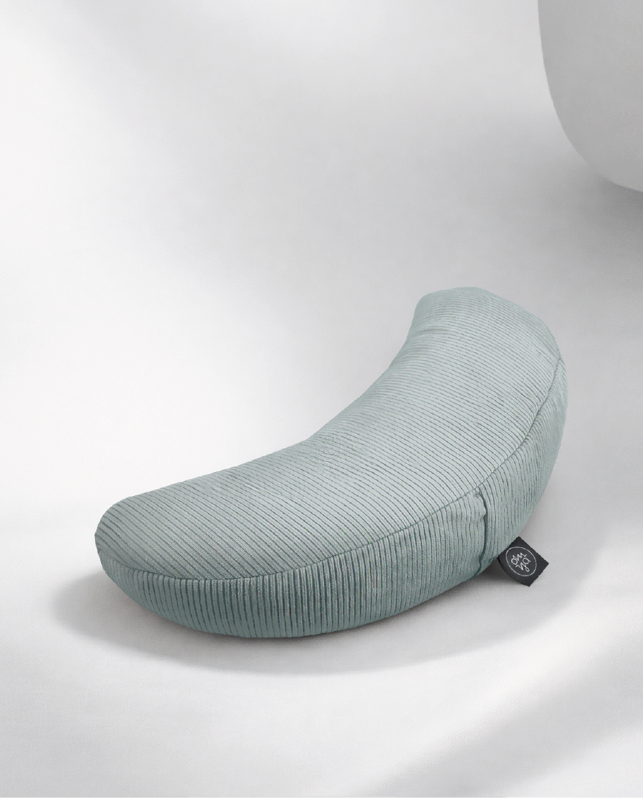 Design Yoga Half Moon Cushion - Aqua Cord