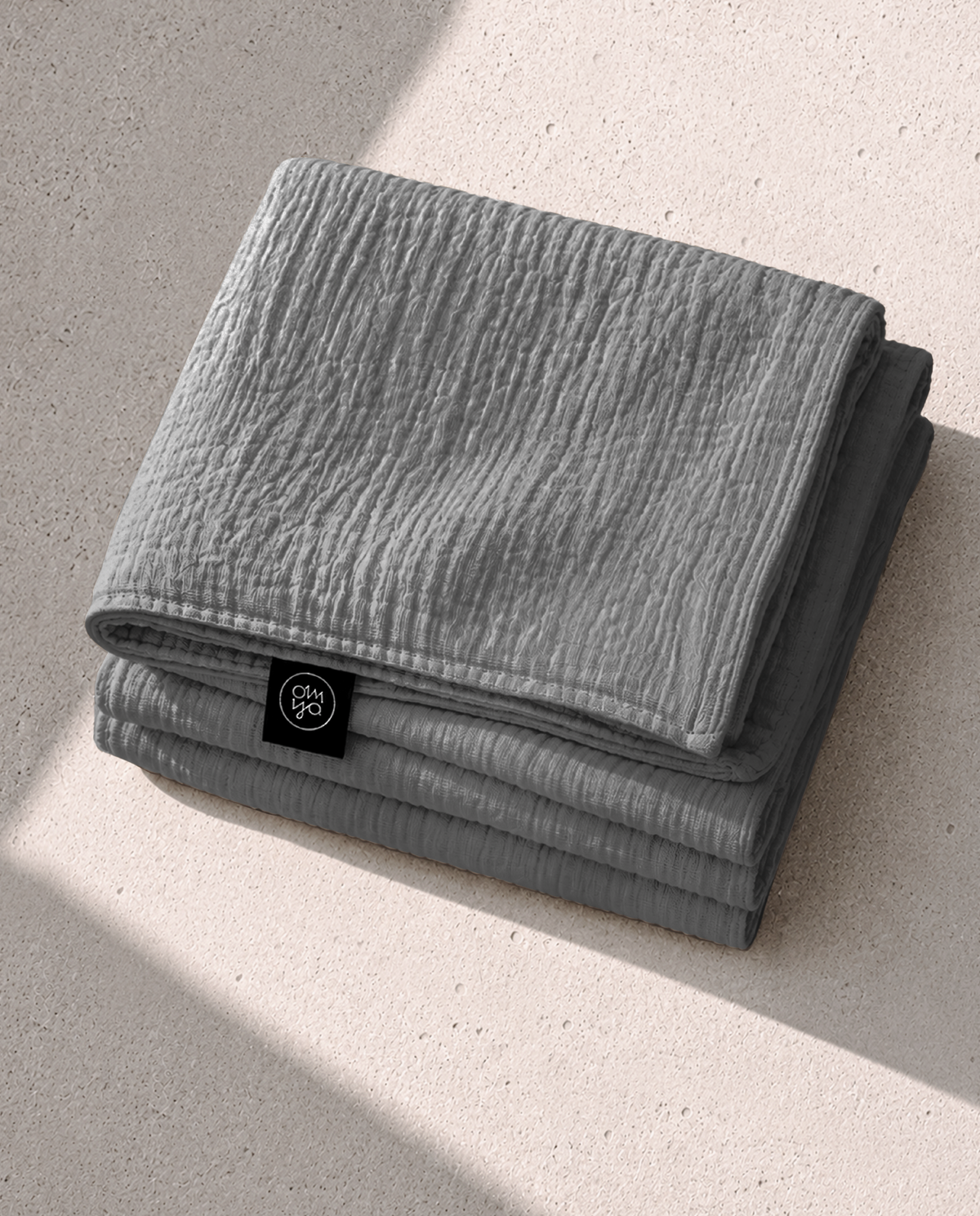 Musselin Plaid - Granit