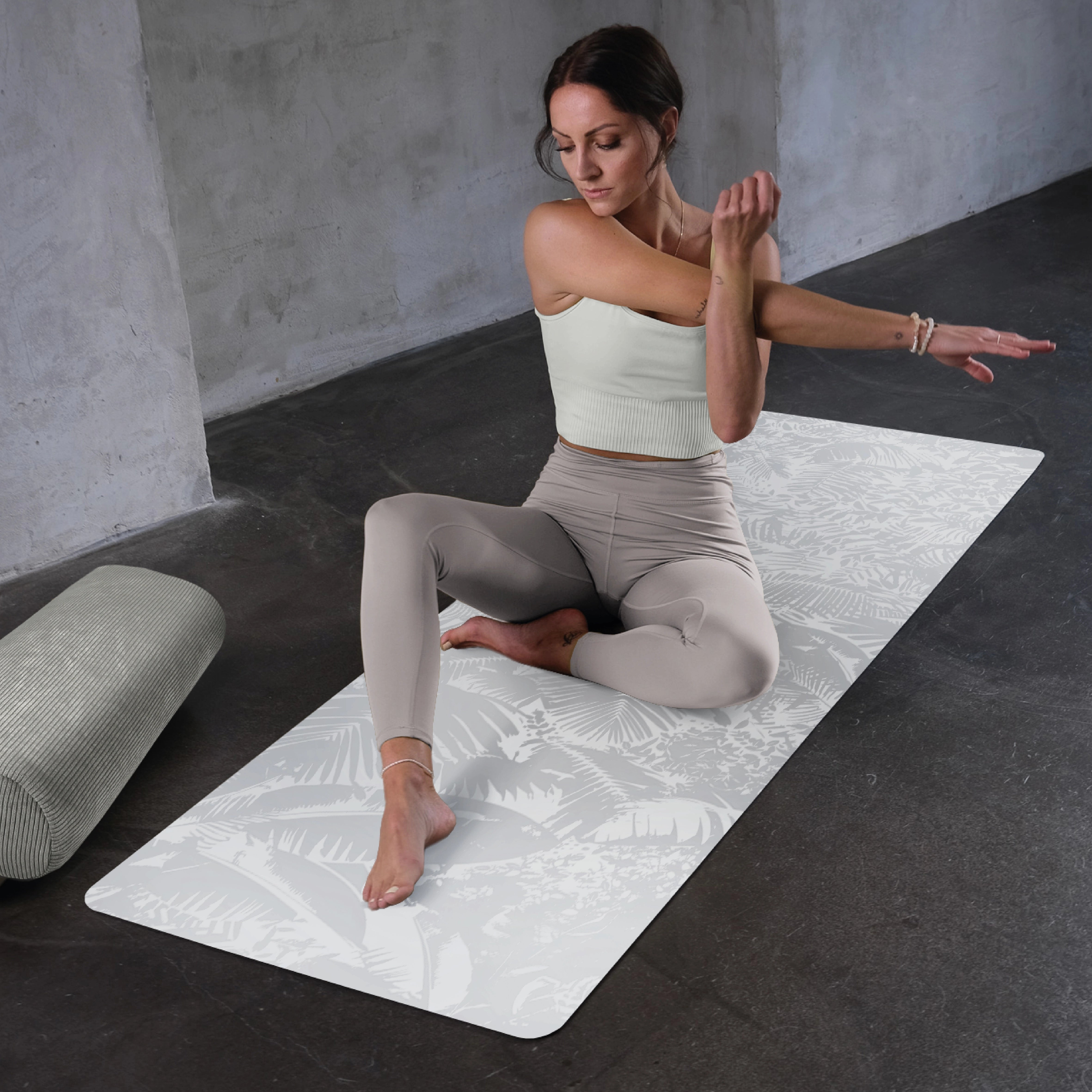 Advanced Grip Yoga Mat - Light Botanic