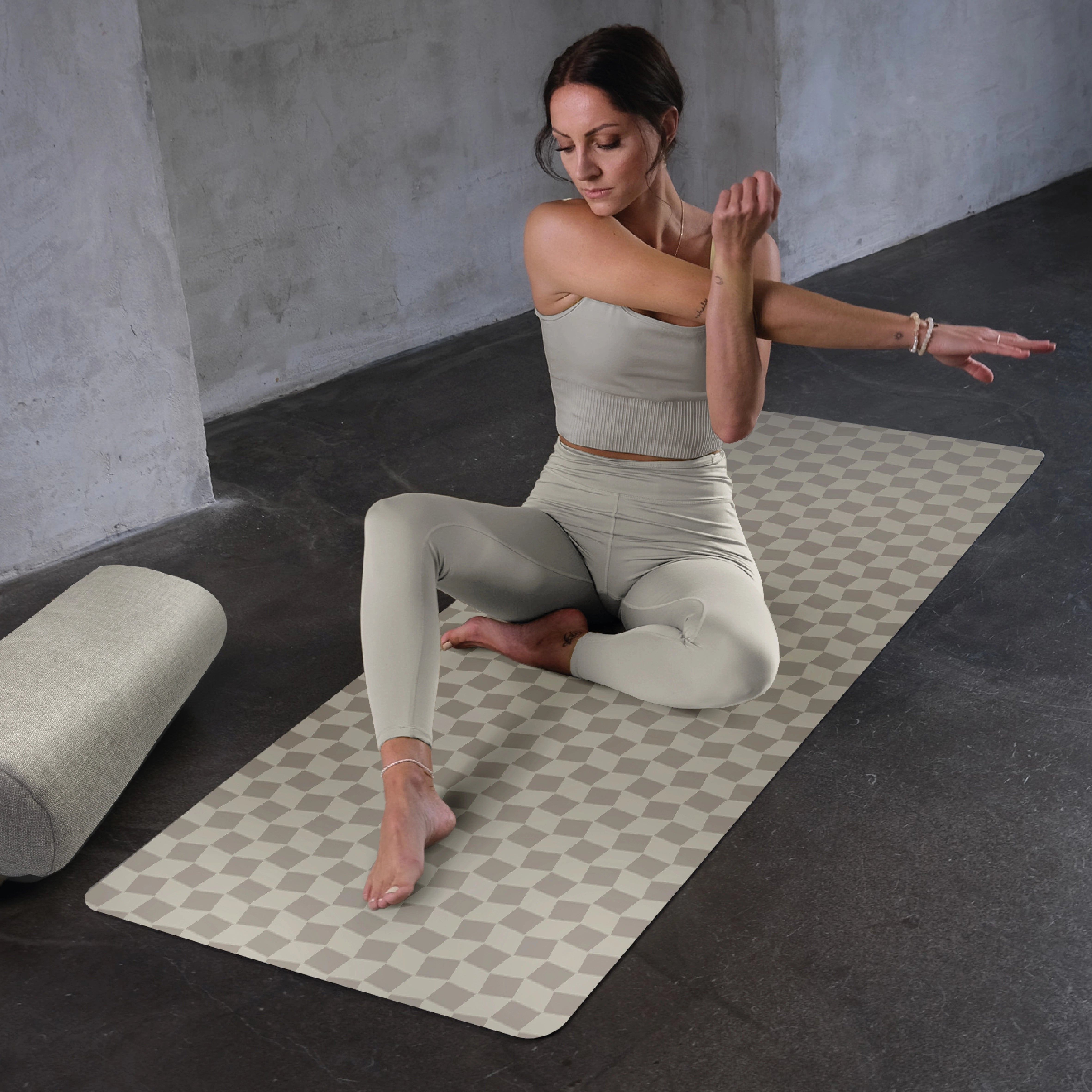 Advanced Grip Yogamatte - Vanilla Plaid