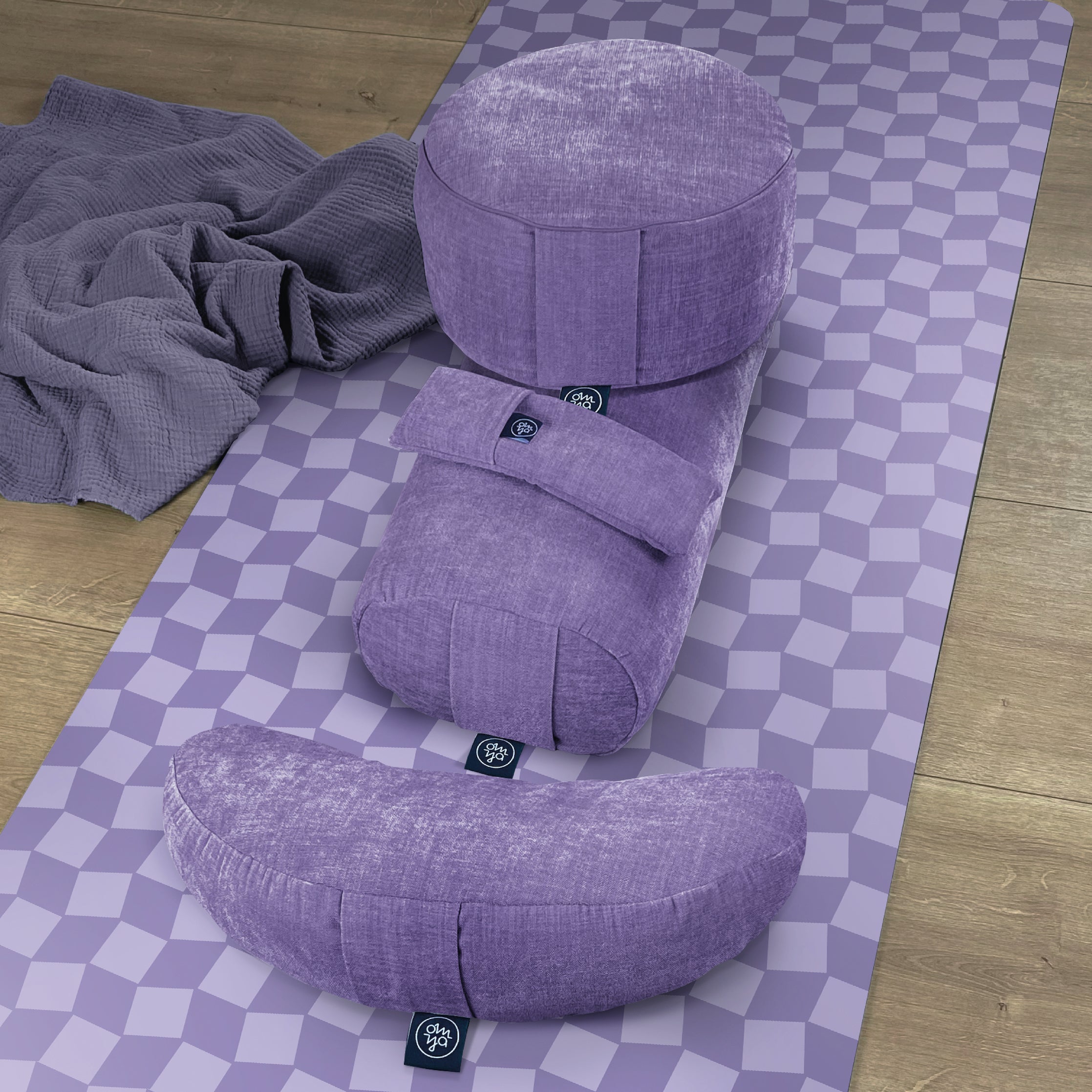 Design yoga cushion - Cabana Soft Lavender