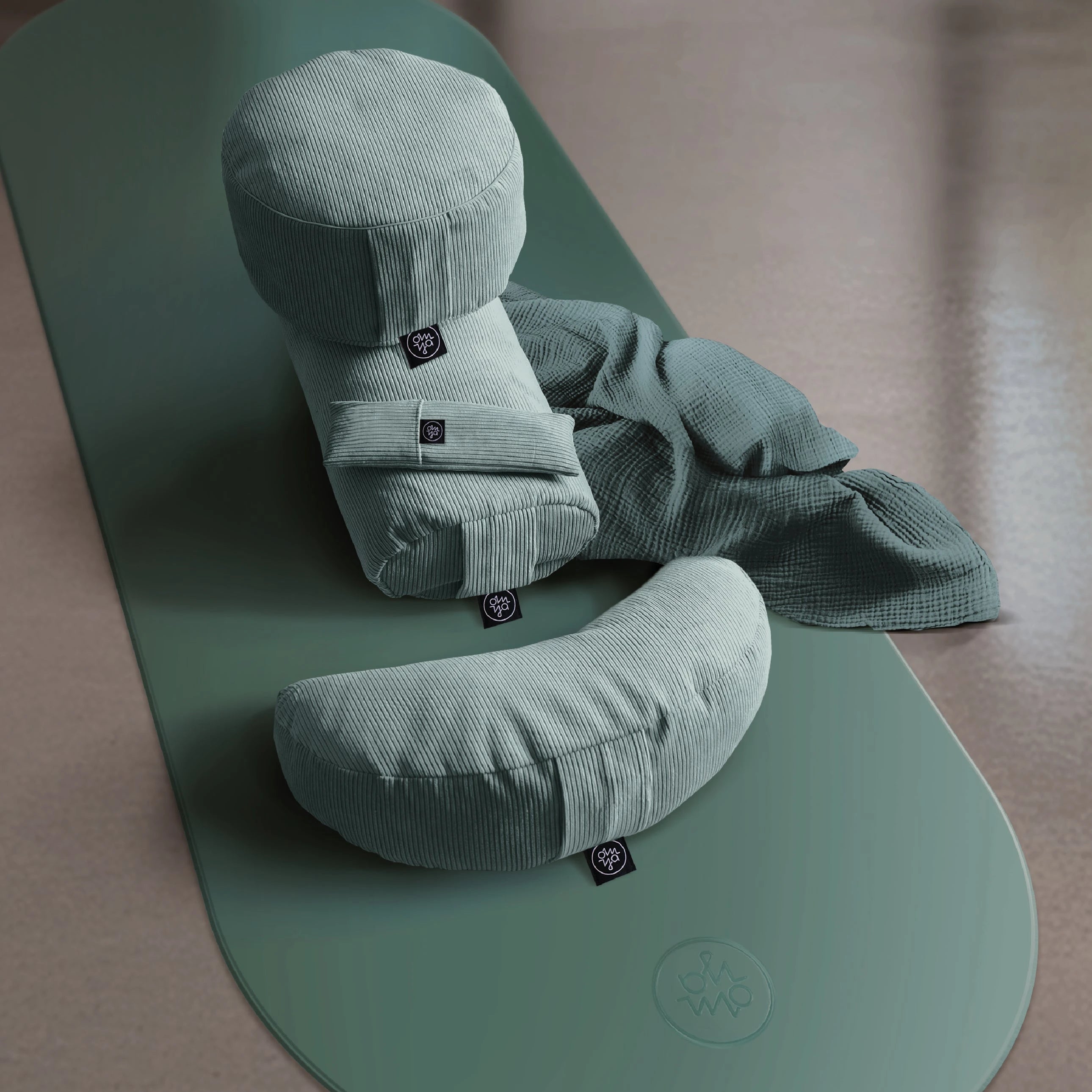 Design Yoga Bolster - Aqua Cord