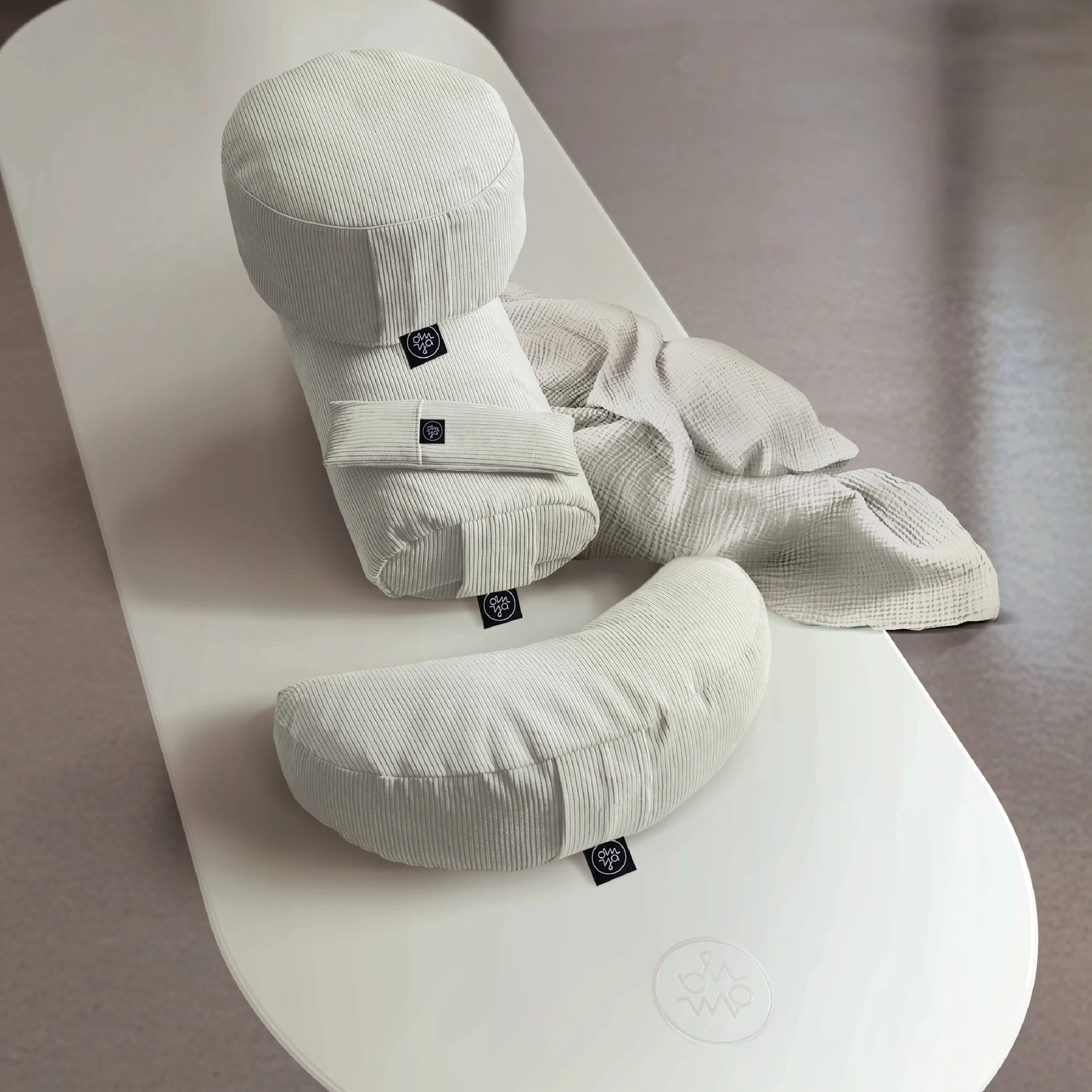 Design yoga cushion - Blush Cord 