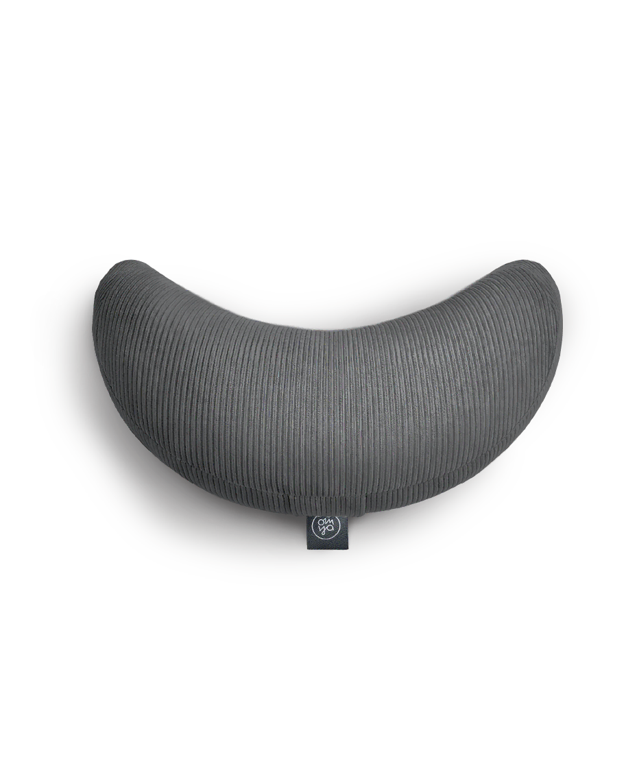 Design Yoga Halbmond Kissen - Granit Cord